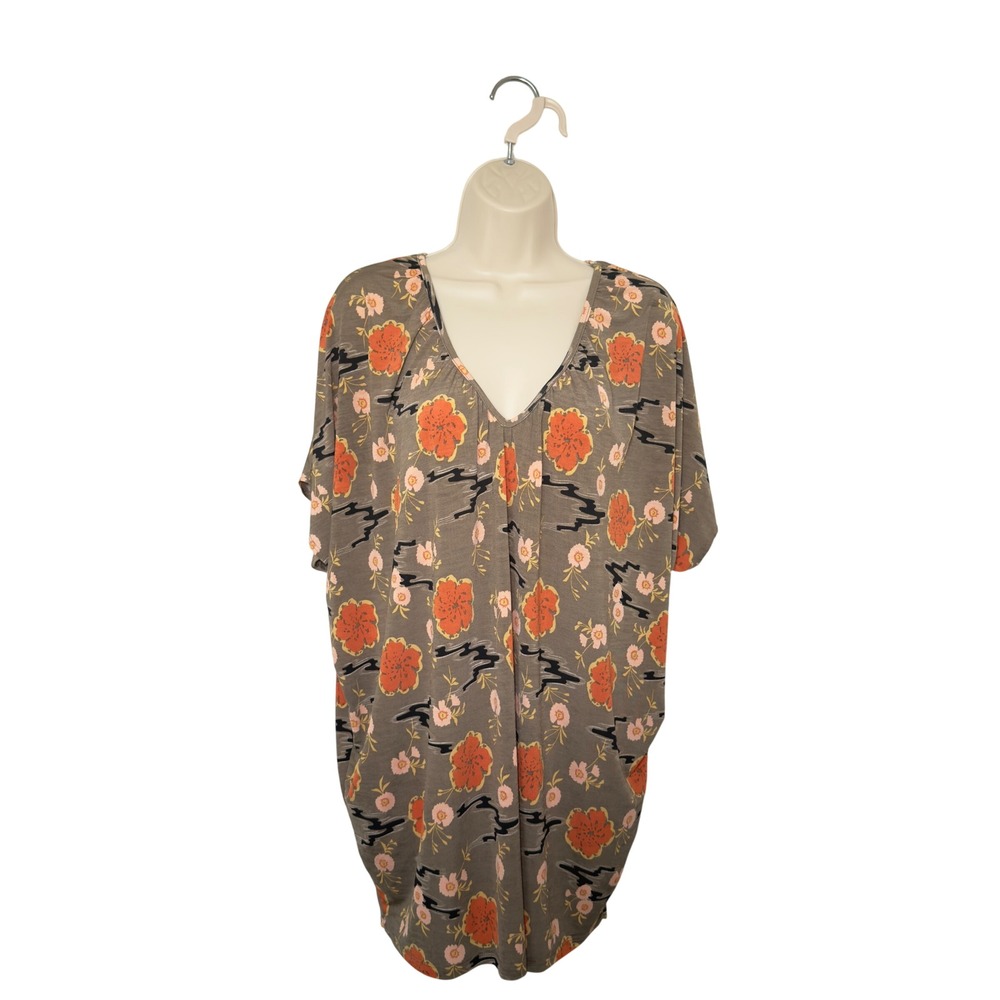 Be Stage Large Boho-Chic  Multicolor Whimsical Grunge Tunic Top Cottagecore